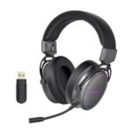 amazon basics On Ear Wireless Gaming Headphones | +20 hrs Playtime | 2.4Ghz Ultra Low Latency | Bluetooth 5.2 | Dual Mode | PS, PC, Tablet, Mobile Phone Compatible