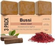 Sandalwood & Saffron Ghar Magic Soaps For Bath (Pack Of 3) | Paraben Free | Chandan & Kesar Bath Ghar Soap | Ghar Handmade Soaps For Glowing | Skin Brightening Ghar Soap For Men & Women 100 Gram Each(Saffron & Sandlwood)