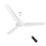 atomberg Ameza 1200mm Timeless BLDC Ceiling Fan with Remote | 5 star | High Air Delivery | LED Speed Indicator | Low Noise | Timeless Design with Power Saving | 2-Year Warranty (Gloss White)
