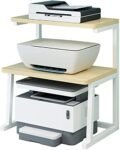 Indian Decor. 41180 Multipurpose Printer Table, Book Shelf Multiple Function Desk Organizer with Storage for Office Home Kitchen Small Space White (3Tier) – White
