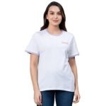 Mode Women’s Regular Fit T-Shirt (MAT0795_White