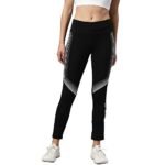 Proline Polyester Regular Fit Active Wear Leggings for Womens (Black, Large)