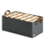 CRAE Clothes, Foldable Clothes Storage Baskets for Wardrobe, Books, Saree, Shirts, Stationery Paper, Document Toy,and Blankets Storage Box with Handles | Pack of 1 | (26 Liter)