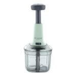 Floraware Food Chopper Steel Large Manual Hand-Press Vegetable Chopper Mixer Cutter to Cut Onion, Salad, Tomato, Potato (Pista, 600ML)