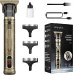 One Plus OP 818 Cordless Professional Metal Body,Led Display With Turbo Mode Hair Trimmer 120 min Runtime 4 Length Settings(Gold)