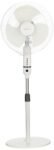 amazon basics High-Speed Oscillating Pedestal Fan I 3 Adjustable Fan Speeds | Rust Resistant Body, Adjustable Length | RPM 2200 | 400mm Sweep Length (White)