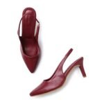 Marc Loire Women’s Slip On Casual Red Pumps Heels, 3 Uk