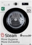LG 8 Kg 5 Star Steam, Inverter Direct Drive Technology, 6 Motion DD, Fully-Automatic Front Load Washing Machine (FHB1208Z2W, Dial + Full Touch Buttons & LED Display, Essence White)