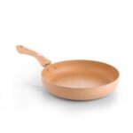 Crystal Marbo Plus Induction Bottom Nonstick Taper Fry Pan | 225 mm | Sandalwood