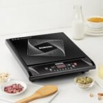 Borosil Smart Kook 1200W Induction | 7 Preset Indian Menu with Keep Warm & Manual Mode | Auto Cut-Off, LED Display, Overheat Protection, Crystal Glass Top, Child Lock, 8 Power Levels | 1 Year Warranty