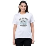Mode Women’s Regular Fit T-Shirt (MAT0585_White