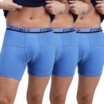 Amul Comfy Men Cotton Solid Sky Blue Trunk (Pack of 3)