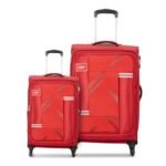 Skybags Polyester Zen Set Of 2 (58 Cm+70 Cm) Check-In Trolley Bag |Soft-Sided Luggage For Travel |5-Year International Warranty (Red,4 Spinner)