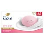 Dove Pink Bathing Beauty Bar Value Pack – More Moisturising Than Ordinary Soap, Cares For Skin & Washes Away Germs, For Soft, Smooth, Glowing Skin, 25% Extra In Pack of 5 of 125 * 5g