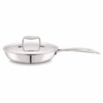 CELLO Tri-Ply 26 cm Stainless Steel Cookware Fry Pan 2.3 LTR | Tri-Ply Bottom Fry Pan with SS Lid | Induction and Gas Stove Friendly | Dishwasher Safe | Silver