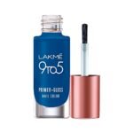 LAKMÉ 9 To 5 Primer + Glossy Finish Nail Colour|| Blueocean|| 6Ml