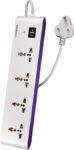 Crompton Powerbox Alpha S 4 Socket Extension Boards(White, Purple, 2 m)