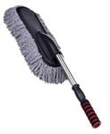DEVA Super Soft Microfiber Car Duster Exterior with Extendable Handle, Car Brush Duster for Car Cleaning Dusting – Grey (Car Duster)