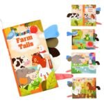 Kidology Learning Tails Book, Children’s Cloth Book Set, Tear Resistant Books with Rustling Sound, Early Educational Toy for 0-3 Years, Boys & Girls, Ideal for Baby Showers – Garden Tails