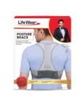 Life Wear Posture Brace, Shoulder and Back Support Belt, Posture Corrector, Relieves Back Pain, Prevents Stooping, Breathable, Lightweight, and Adjustable, Compact Design, For Men and Women, Size (M)