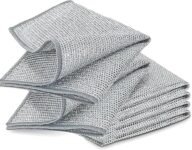 Episkey Non Scratch Two Layer Dish Washcloth & Gaps Cleaning Brush, Multipurpose Wire Scrubber for Wet and Dry, Easy Rinsing, Reusable, Cleaning Cloth for Kitchen, Sinks, Pots (DISHWASH_Cloths_3PCS)