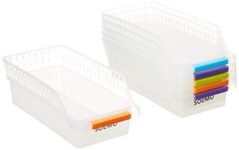 Amazon Brand – Solimo Plastic Fridge Storage Organizer Racks | Set of 6 | 29.5L x 13W x 8.4H Cm | Multicolor