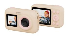 SJCAM FunCam+ Dual Screen Action Camera | 1080P Ultra HD | 2.4″ Large Display for Video Recording, Photo Shooting, Timelapse | Children & Adult Kids | Buff