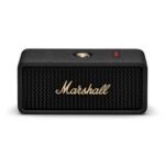 Marshall Emberton III Compact Portable Bluetooth Speaker with 32+ Hours of Playtime, (360° Sound), Dust & Waterproof (IP67) – Black & Brass.
