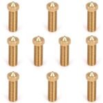Robocraze V6 Volcano Brass Length Extruder Nozzle 1.75mm x 1.2mm (Pack of 10)