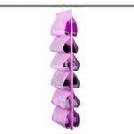 PrettyKrafts Hanging shoe organizer 12 pockets Storage Shelf Organizer, Pack of 1, Pink