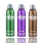 Nike Black Pepper + Incense + Vetiver Fresh Spray Deodorant for Men – Long-Lasting, Fresh Scent – 3 Pack (200ml Each) | Perfect for Confidence