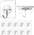 DALUCI Adhesive Wall Hook – Heavy Duty Wall Hanger Hook for Wall Hanging Without Drilling – Nail-Free Stainless Steel Sticker Hooks for Kitchen, Bathroom & Home Improvement (Flower Hook, Pack of 5)