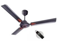 LONGWAY Aero 1200 mm BLDC Ceiling Fan with Remote Control | BEE 5 Star Rated Energy Efficient | Ultra High Speed 3 Blade Anti-Dust Decorative Ceiling Fan (Smoked Brown, Pack of 1)