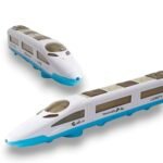 HOMOZE Battery Operated 3D Dynamic Flash Speed Train Toy with Musical Sound for Kids/Babies/Girls/Boys/Toddlers | White & Blue Color | Musical Bande Bharat Bullet Train for 2+ Kids