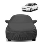 Sulfar 100% Water Resistant Car Body Cover Compatible with Mirror for Ford Focus (Triple Stitched, Full Bottom Elastic, Dark Grey)