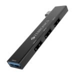 ZEBRONICS TA210U, 4 in 1 Type-C to USB Hub, USB 3.0, 4 USB Ports, Speeds Upto 5 Gbps, Metal Body, for Mac | Laptops