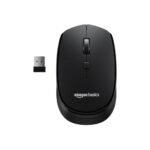 amazon basics Wireless Optical Mouse with 2.4GHz, USB Nano Dongle, Optical Orientation, Click Wheel, Adjustable DPI
