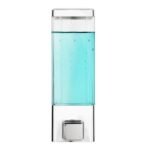 BATH GURU ABS Plastic Wall Mounted Soap Shampoo Conditioner Hand Wash Gel Dispenser Liquid Soap Sanitizer Dispenser for Bathroom Basin Kitchen Sink 350 Ml Pack of 1 Chrome Plated