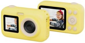 SJCAM FunCam+ Dual Screen Action Camera | 1080P Ultra HD | 2.4″ Large Display Camera, Video Recording, Photo Shooting, Timelapse Video for Children & Adult Kids Camera | Yellow