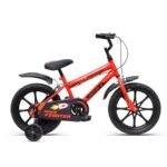 VECTOR 91 Space Fighter 16T Red Single Speed 10.5 Inch Frame Rigid Suspension – Unisex Kids Cycle