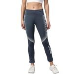 Proline Polyester Regular Fit Active Wear Leggings for Womens (Grey, Medium)