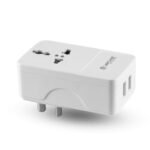 LAPCARE LAPEX-012 Dual USB Multiport Travel Charger Adapter with 1 AC Power Socket 3.4Amp Total Output for Smartphones (White)
