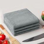 Story@Home Microfiber Cloth | 360 GSM Thick Lint & Streak-Free Multipurpose Cloths – Automotive Microfibre Towels for Car Bike Cleaning Polishing Washing & Detailing | (40 x 40 cm, Grey) | Pack of 4