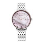 Titan Premium Workwear Mother of Pearl Dial Analog with Date Stainless Steel Strap Watch for Women-NS2673SM02