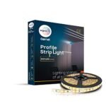 wipro Plastic Garnet 80W Led Profile Strip for Home Decoration|White,2700K|240 LEDs/Mtr|5 Meters Led Profile Strip Light for Ceiling,Wall Decoration|Pack of 1(Driver Required Separately)