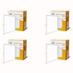 wipro Garnet 10W Wave CCT Square Panel | Colour Changing Panel | Warm White, Neutral White, Cool White |Slim Border & Sleek Design | Recessed Downlighter for False Ceiling|Cutout 130x130mm|Pack of 4