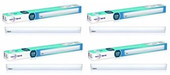Wipro Garnet 10W LED Batten for Living Room & Bedroom | 2 Ft |Cool Day White (6500K) | Bright & Energy Efficient Tubelight for Home & Office | Tubelight for Store Room, Kitchen | Pack of 4