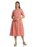 Amazon Brand – Myx Women’s Cotton Regular Kurta (SS23MYX07_Pink Phool_L)