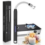 SHITHI Electric Arc Lighter for Kitchen | Rechargeable USB Lighter with Flexible Neck | Windproof & Flameless | 200 Uses per Charge | C-Type Charging | Safe for Gas Stove, Candle & BBQ
