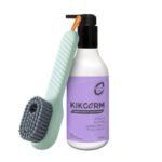 KIKGERM Natural Undergarment Liquid Detergent + Brush | Plant-Based, Odour Control for Intimate Stains, pH Balanced, Hypoallergenic, Anti-Fungal | 250ml